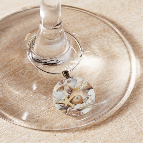 Seashells Wine Charm