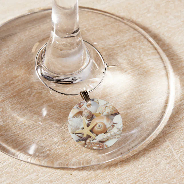 Seashells Wine Charm Zazzle