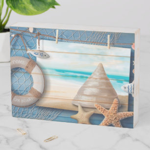 Seashells Wooden Box Sign