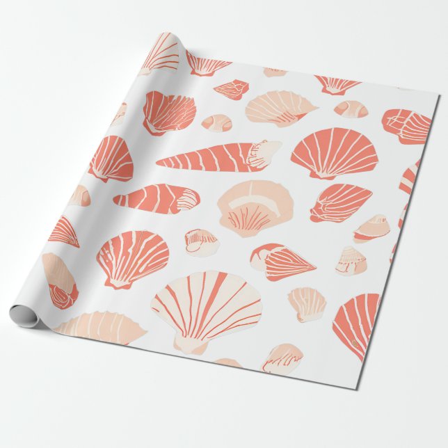 Seashells Wrapping Paper (Unrolled)