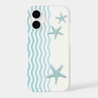 Seashore Abstract of Surf & Starfish iPhone 17 Case