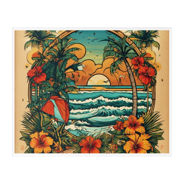 Seashore Acrylic Wall Art – Coastal Beach Decor (Front)