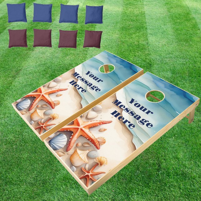 Seashore Bliss Beach Party Cornhole Set (Creator Uploaded)