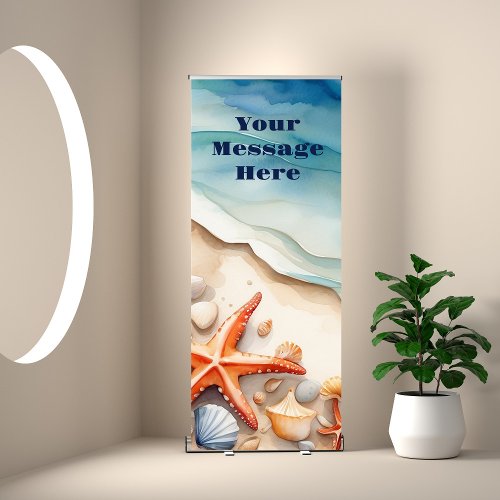 Seashore Bliss Beach Party Retractable Banner