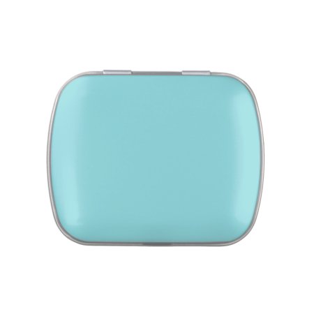 Seashore Blue Personalized Aqua Teal Background Jelly Belly Tin