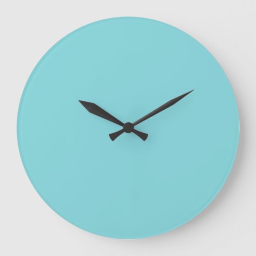 Seashore Blue Personalized Aqua Teal Background Large Clock
