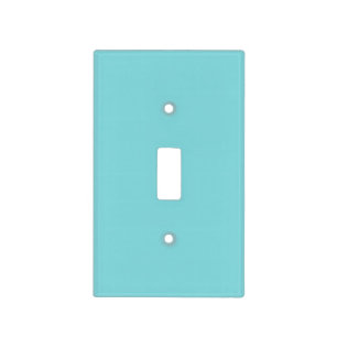 Seashore Blue Personalized Aqua Teal Background Light Switch Cover