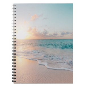 Seashore during golden hour notebook