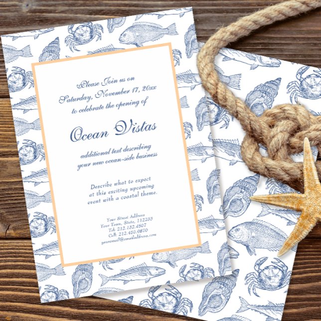 Seashore Event at Coastal Resort or Restaurant Invitation (Creator Uploaded)