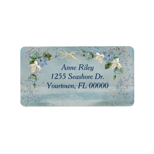 Seashore Flowers Label