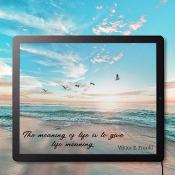Seashore Inspirational Quote Led Sign by DizzyDebbie at Zazzle