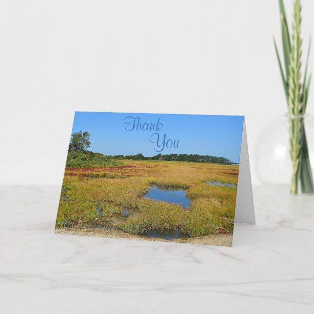 Seashore Landscape Thank You Card (Front)