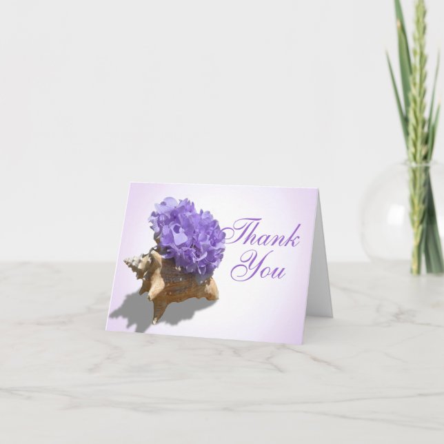 Seashore Purple Hydrangeas Thank You (Front)