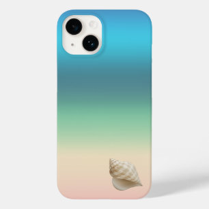 Seashore Rainbow with Seashell in Gradient Stripes Case-Mate iPhone 14 Case