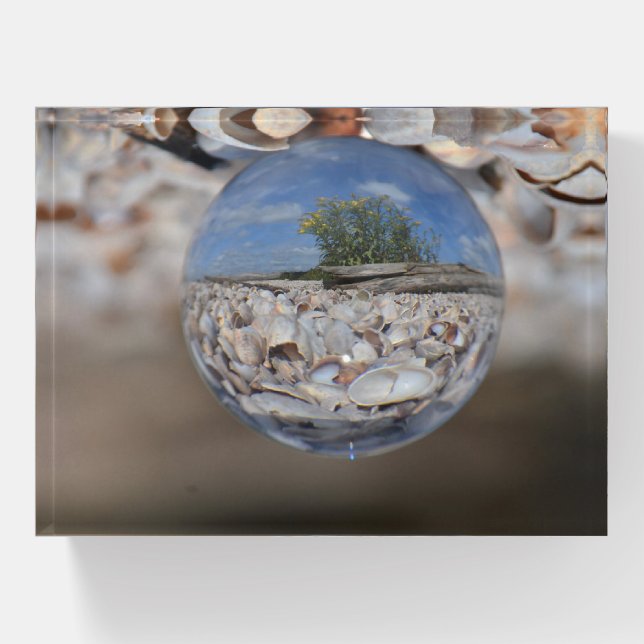 Seashore Scene Paperweight (Front)