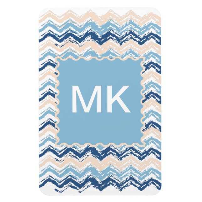 Seashore Scribble ZigZag Magnet (Vertical)