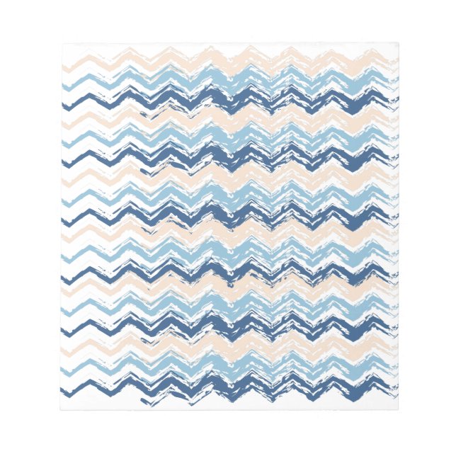 Seashore Scribble ZigZag Notepad (Front)