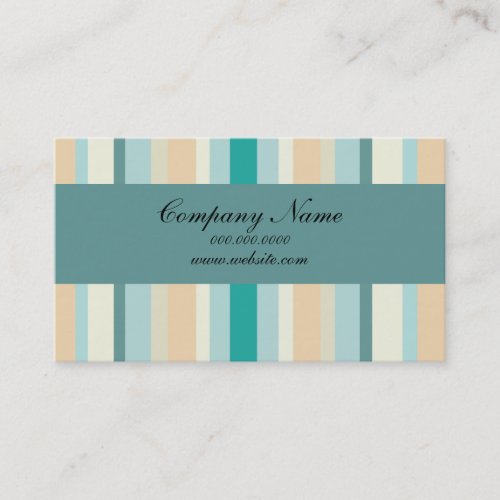 Seashore Stripes Pattern Business Cards