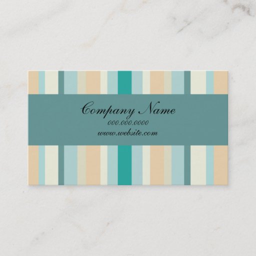 Customizable Seashore Stripes Pattern Business Cards