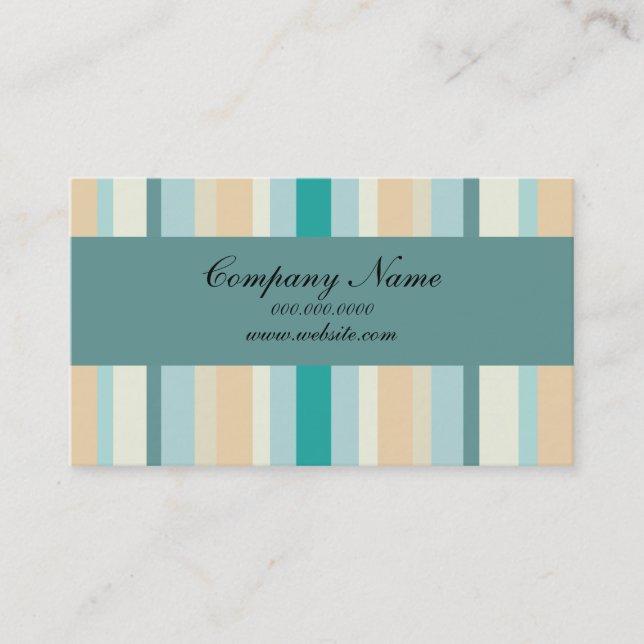 Seashore Stripes Pattern Business Card (Front)