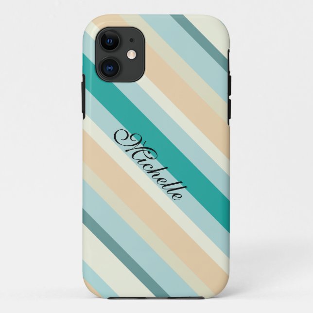 Seashore Stripes Pattern Case-Mate iPhone Case (Back)