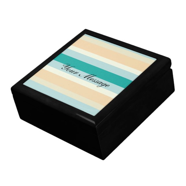 Seashore Stripes Pattern Keepsake Box (Side)
