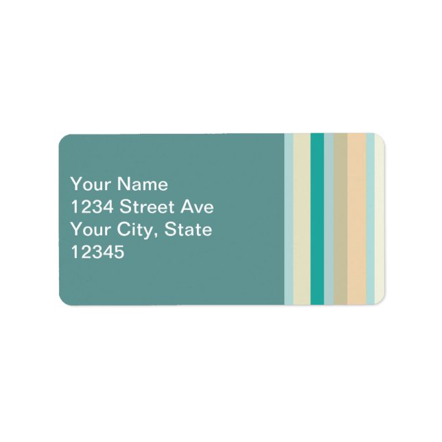 Seashore Stripes Pattern Label (Front)