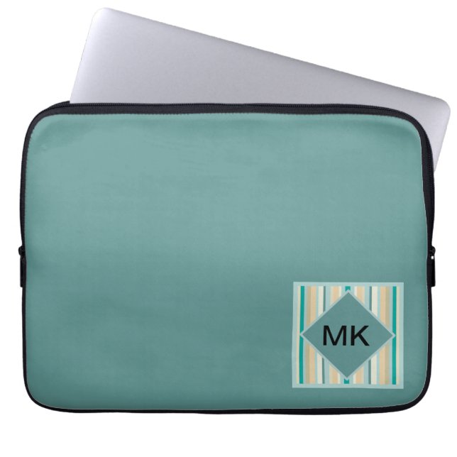 Seashore Stripes Pattern Laptop Sleeve (Front)