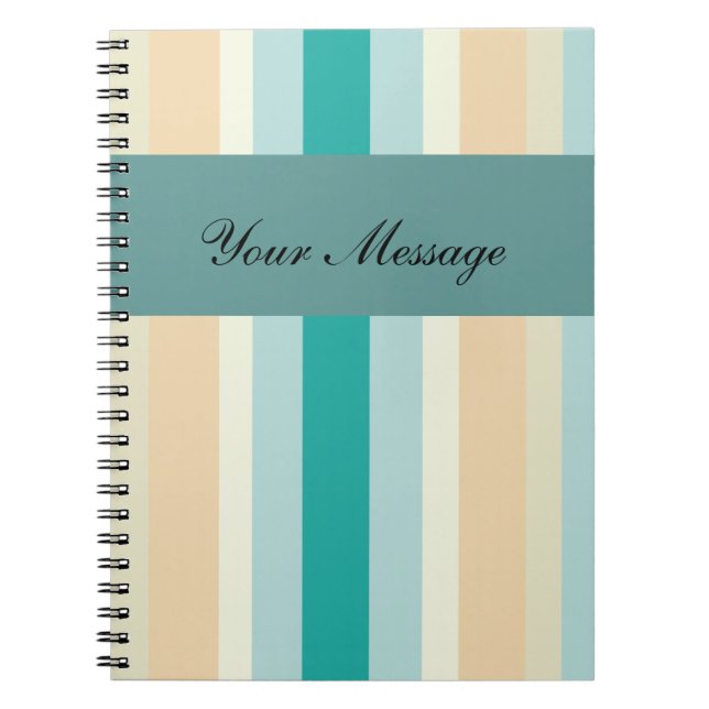 Seashore Stripes Pattern Notebook (Front)
