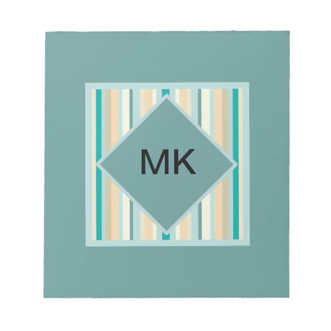 Seashore Stripes Pattern Notepad (Front)