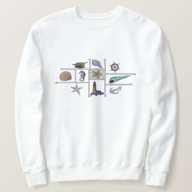 Seashore treasures embroidered sweatshirt (Design Front)