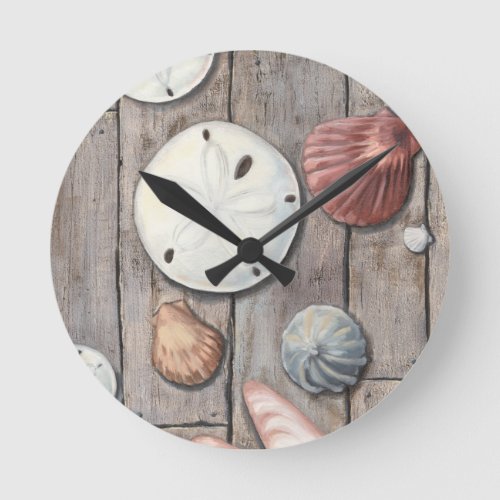 Seashore Treasures Round Clock