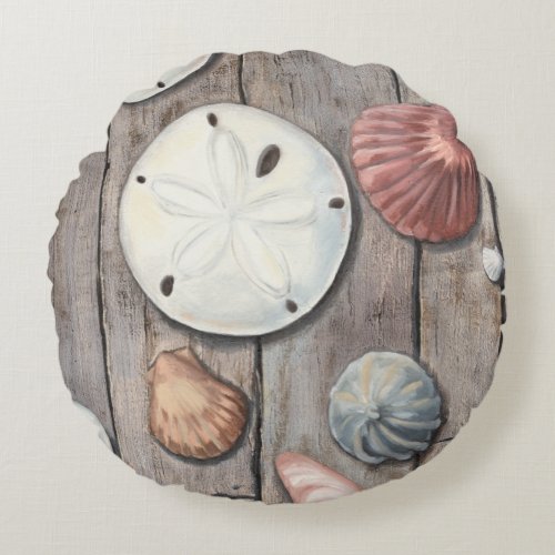 Seashore Treasures Round Pillow