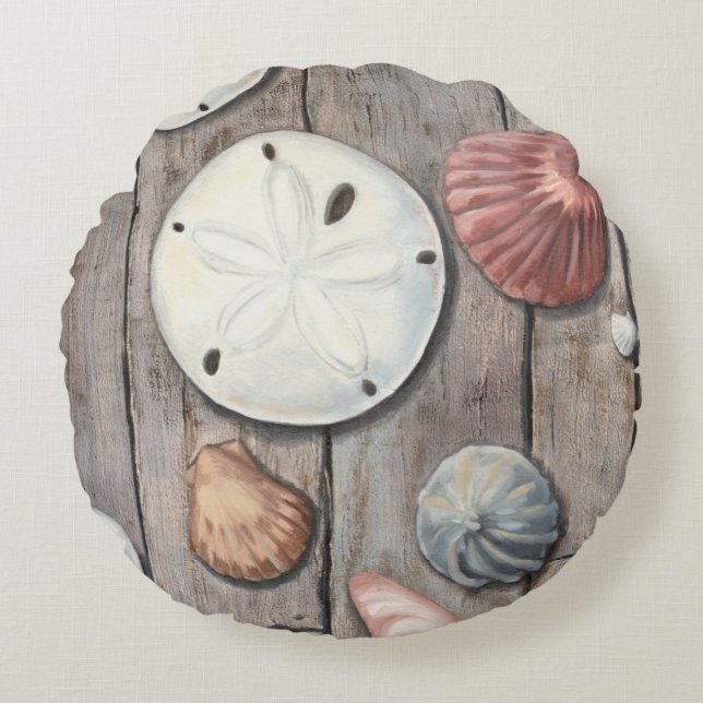 Seashore Treasures Round Pillow (Front)