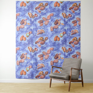 Seashore, waves, pebbles tapestry