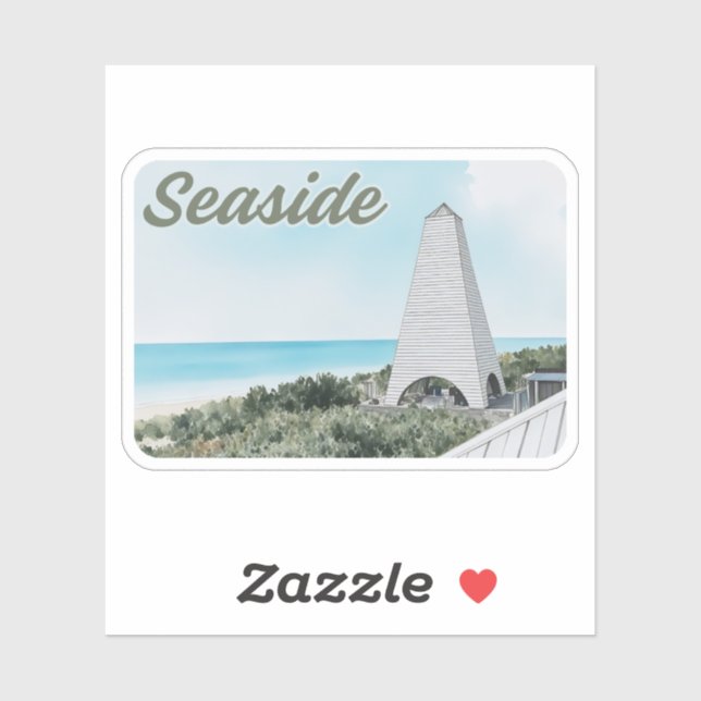 Seaside 30A Florida Watercolor Sticker (Sheet)