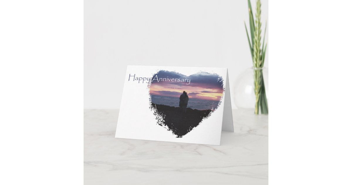 Seaside Anniversary For Husband Card | Zazzle
