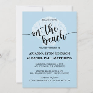 Seaside Beach Blue Summer On The Beach Invitation