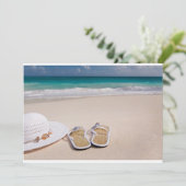 SEASIDE BEACH FLIPFLOPS HAT VACATION OCEAN blue f (Standing Front)