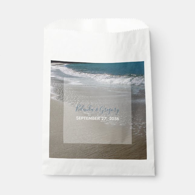 Seaside Beach & Sand Wedding  Favor Bag (Front)