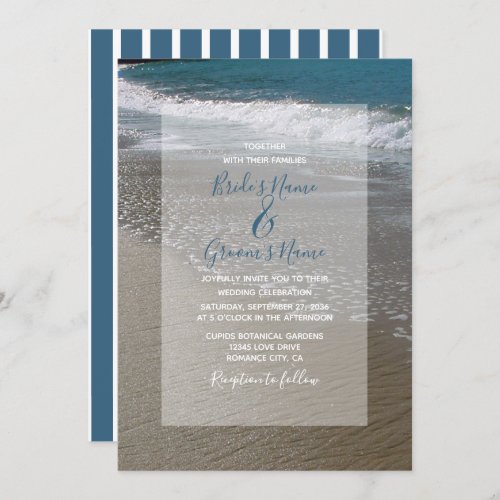 Seaside Beach  Sand Wedding Invitations