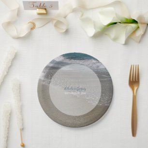 Seaside Beach & Sand Wedding  Paper Plates