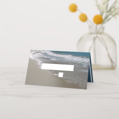 Seaside Beach  Sand Wedding Place Card