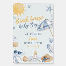 Seaside Breeze Boy baby shower foam board