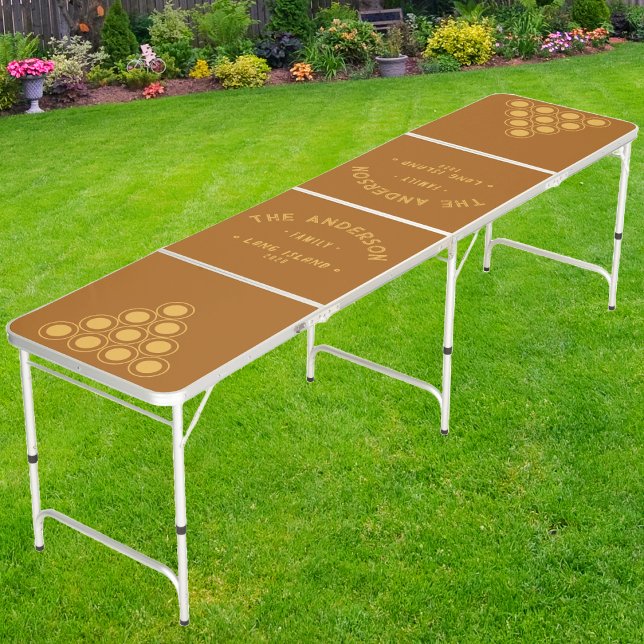 Seaside Burnt Sand Color Family Name Beer Pong Table (Creator Uploaded)