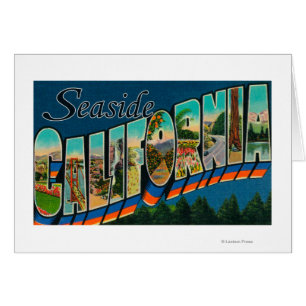 Seaside, California - Large Letter Scenes Cards