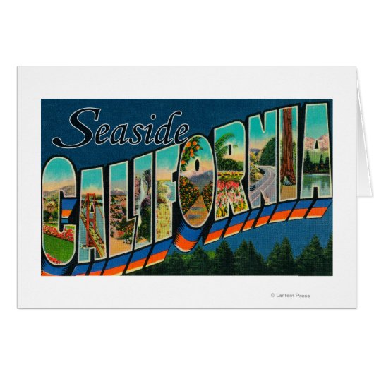 Seaside, California - Large Letter Scenes Cards (Front Horizontal)