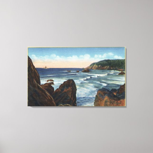 Seaside & Cannon Beach, Oregon Canvas Print (Front)