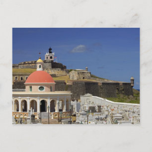 Seaside cemetery of Puerto Rico Postcard