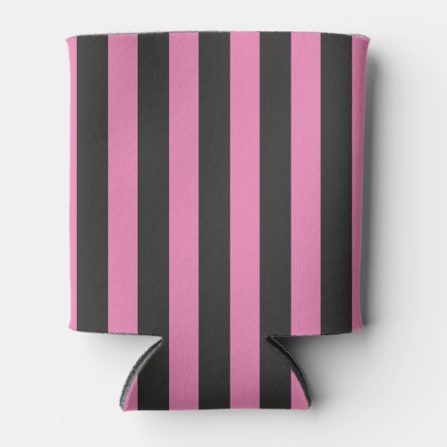 Seaside Clean Pink and Black Striping Can Cooler